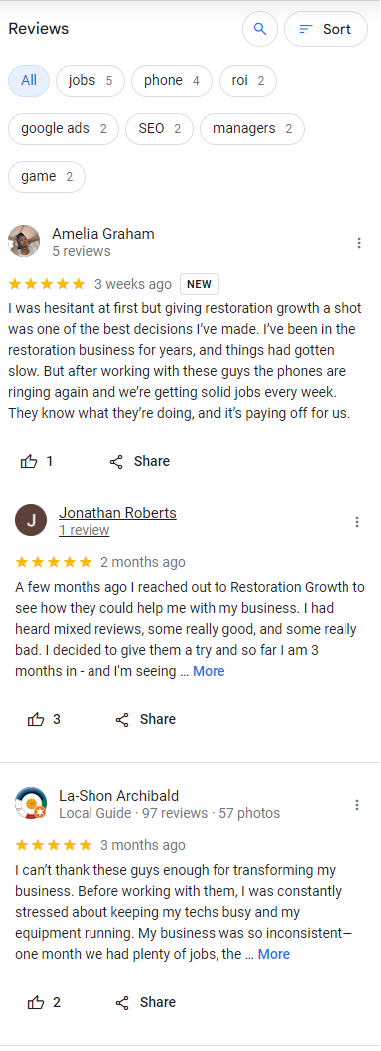 google reviews